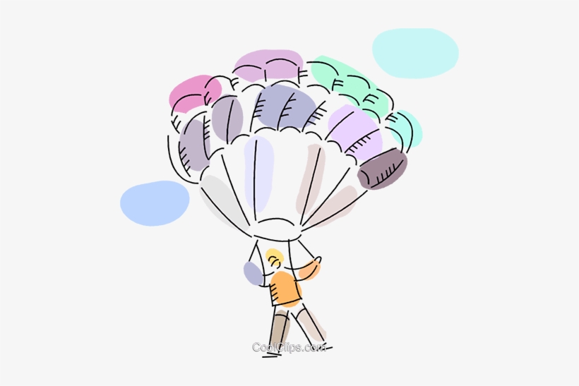 Parasailing Paragliding Royalty Free Vector Clip Art - Paragliding Clipart, transparent png #4225162