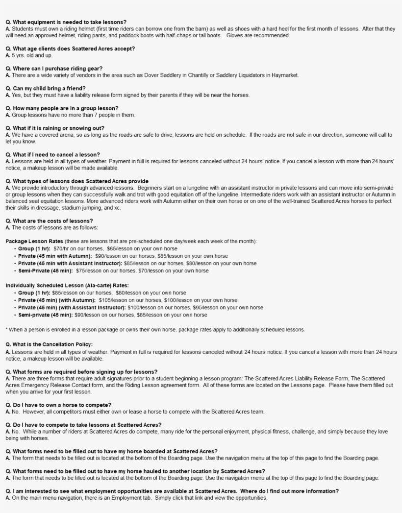 What Equipment Is Needed To Take Lessons A - Rental Agreement, transparent png #4225502