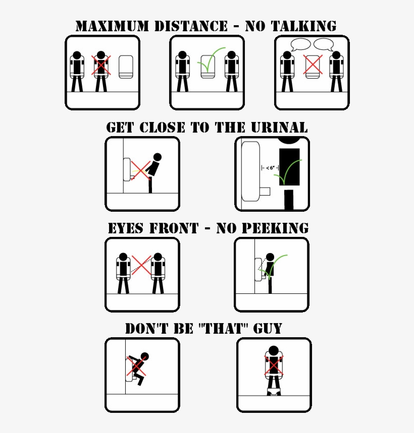 Urinal Etiquette - Pee In Urinal Without Splashing, transparent png #4225639