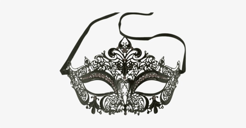 Burlesque-boutique Women's Laser Cut Metal Venetian - Blue And Silver Masquarade Ball Mask, transparent png #4225976