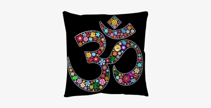 Om Aum Namaste Yoga Symbol Floral Art Design Floor - Namaste Symbol, transparent png #4226165