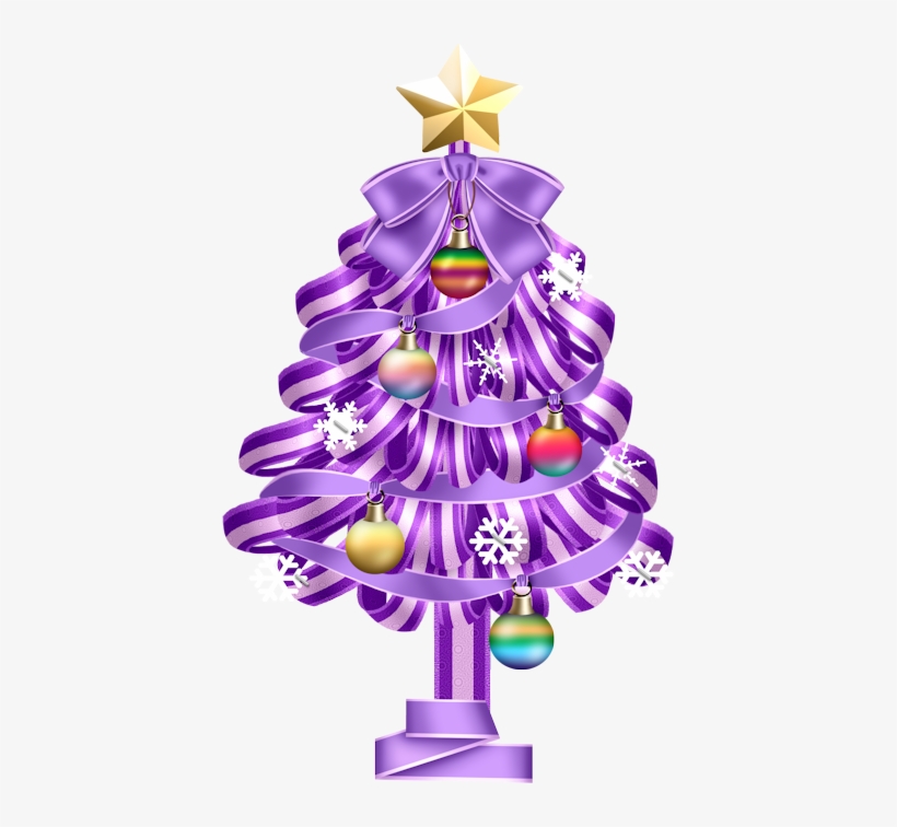 De Nuria D • Publicado En Gifs De Arboles De Navidad - Adornos Navideños En Lila Png, transparent png #4226272