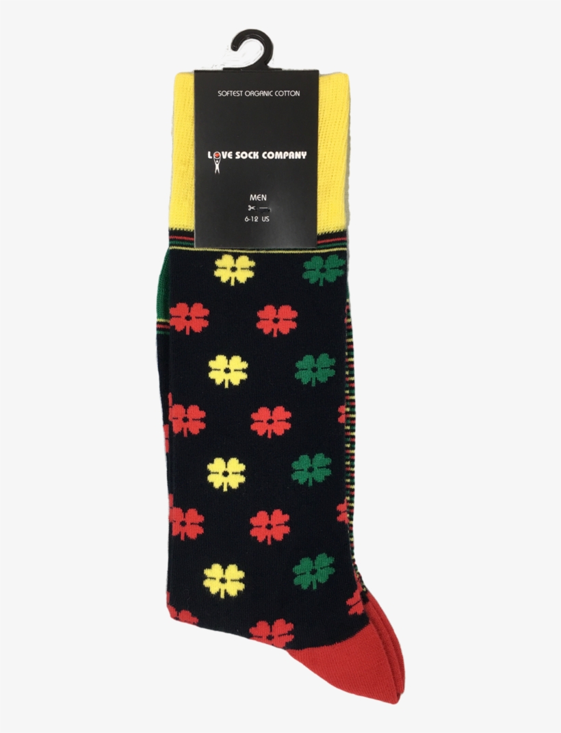 Men's Navy Dress Socks Lucky Clover - Christmas Stocking, transparent png #4226401