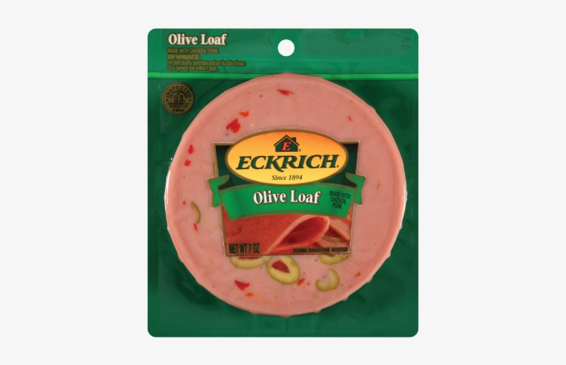 Eckrich Lunchmeat Loaves Oliveloaf 7oz - Lunch Meat With Green Olives, transparent png #4226638