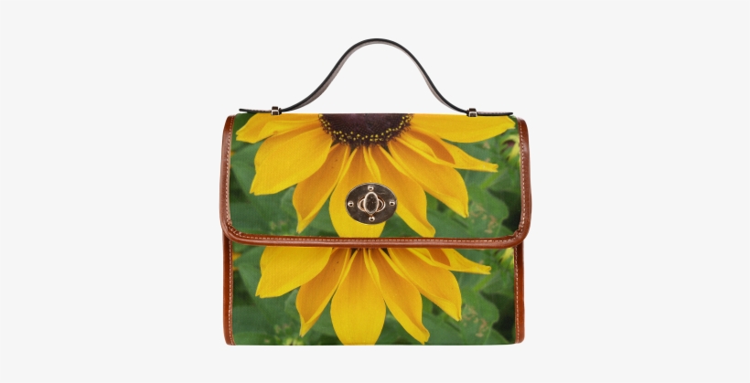 Black Eyed Susan Beauty Waterproof Canvas Bag/all Over - Handbag, transparent png #4227035