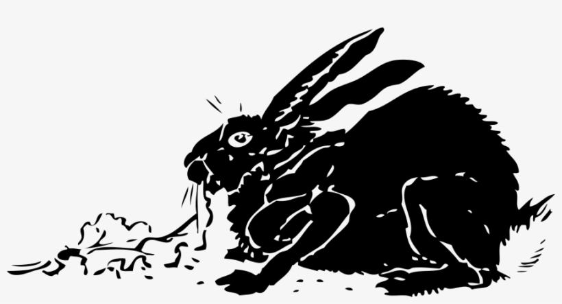 How To Set Use Black Rabbit Svg Vector - Cartoon Black Rabbit, transparent png #4227112