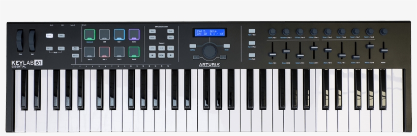 Keyboard That Puts Everything You Need At Your Fingertips - Arturia Keylab Essential 61, transparent png #4227479