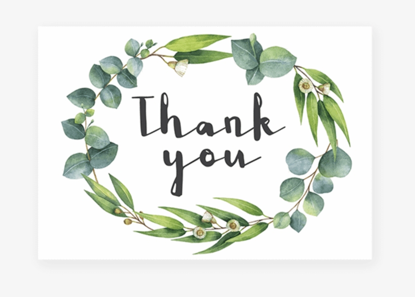 Green Wreath Thank You Cards Printable By Littlesizzle - 樹,記得自己的童年:一位女科學家勇敢追尋生命真理的故事, transparent png #4227719