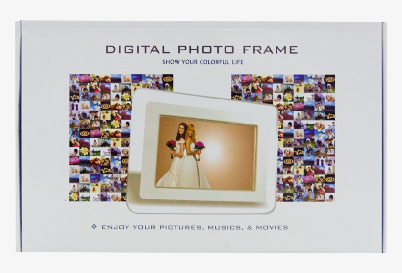 7'' Lcd Led Cadre Photo Numérique Mp3 Vidéo + Télécommande, transparent png #4227959