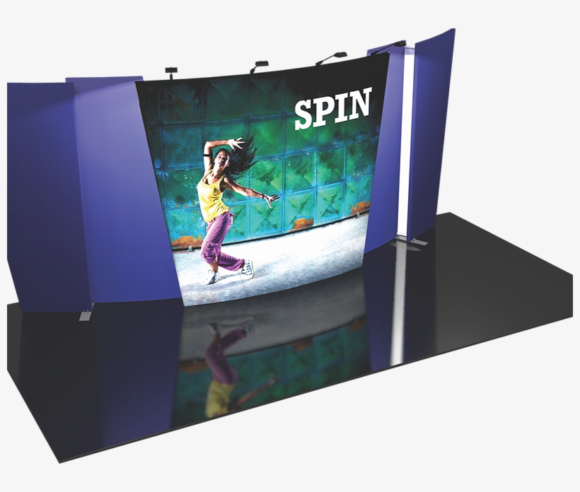 Spin Trade Show Banner - Flip 20ft Tension Fabric Display Kit 02, transparent png #4228035