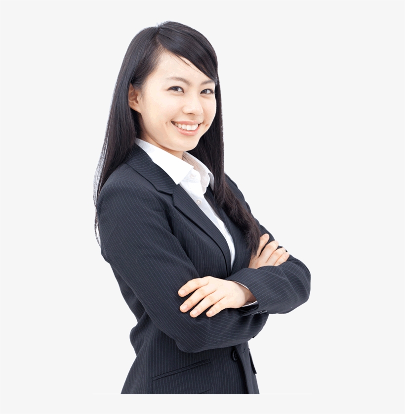 Chinese Girl Look Right - Office Girl Image Png, transparent png #4228156