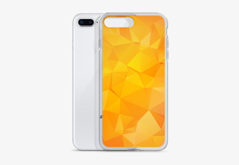 Orange Abstract Triangle Faceted Pattern Iphone Case - Mobile Phone Case, transparent png #4228219