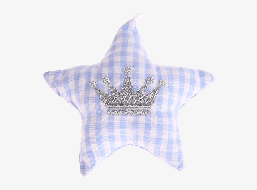 Estrela De Pano Azul Claro Coroa - Blue, transparent png #4228307