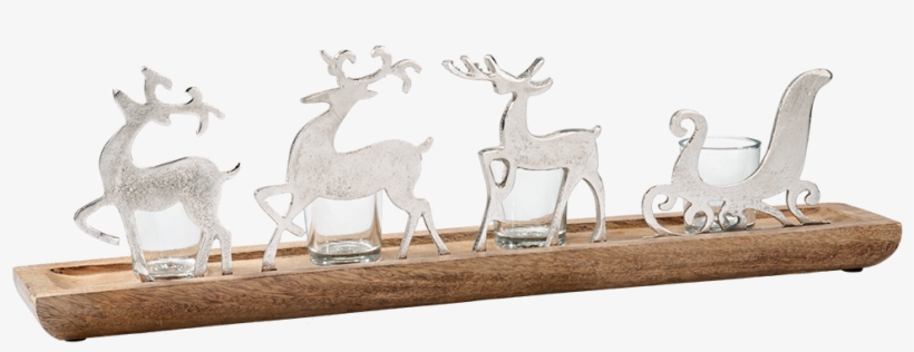 Advent Candle Holder "reindeer Sleigh" - Advent Candle, transparent png #4228396