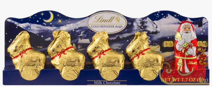 Lindt Chocolate Santa Sleigh 50g, transparent png #4228415