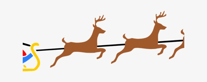 Sleigh Clipart Santa's Slay - Merry Christmas Pillow Case, transparent png #4228572