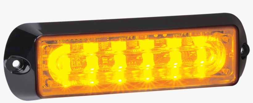 12/24v 6 Led W/light Amber - 12/24v High Powered L.e.d Warning Light (red/blue), transparent png #4228841