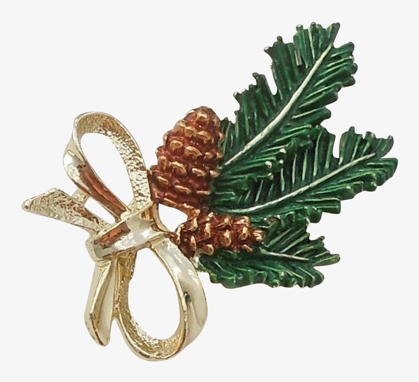 Gerry's Vintage Christmas Pine Bough And Pine Cones - Vintage Christmas Images Png, transparent png #4229612