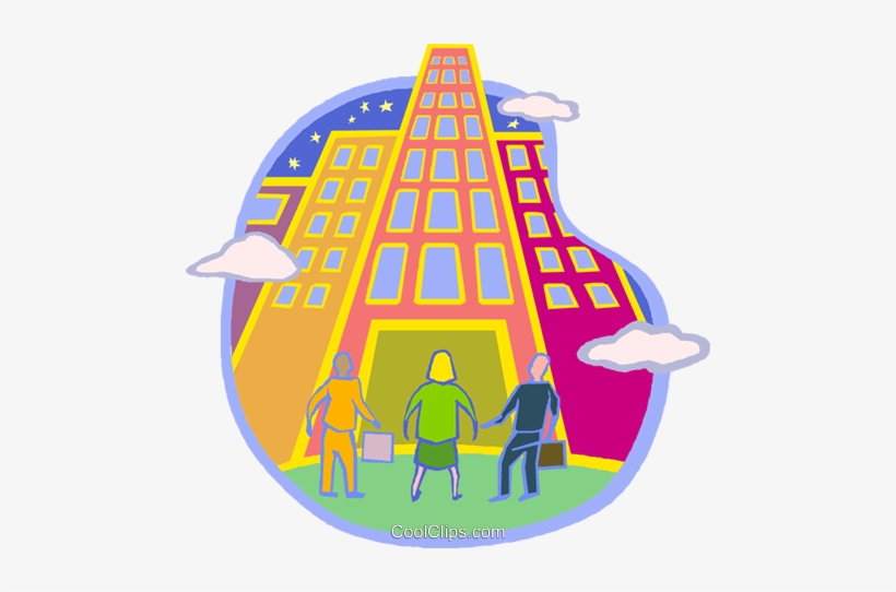 People Looking Up At Building Royalty Free Vector Clip, transparent png #4229636