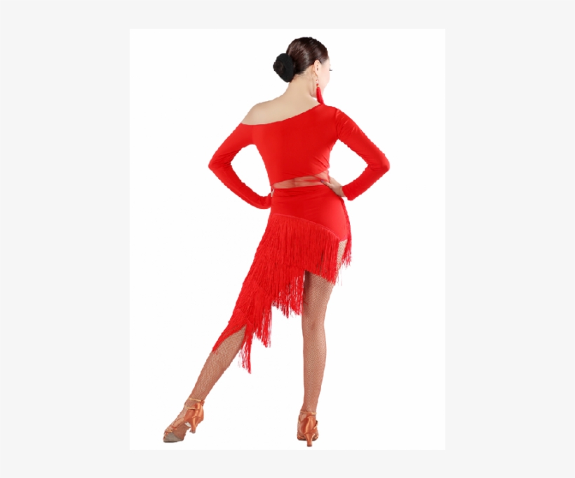 Women Long Tassel Long Sleeves Latin Dance Dress Set - Matrix Costume Women, transparent png #4229727