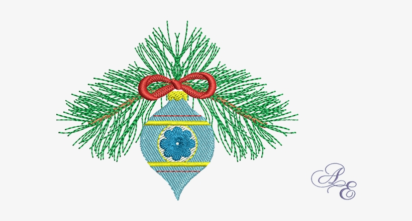 A Lovely Ornament With A Flower At The Center Hanging - Pine, transparent png #4229729