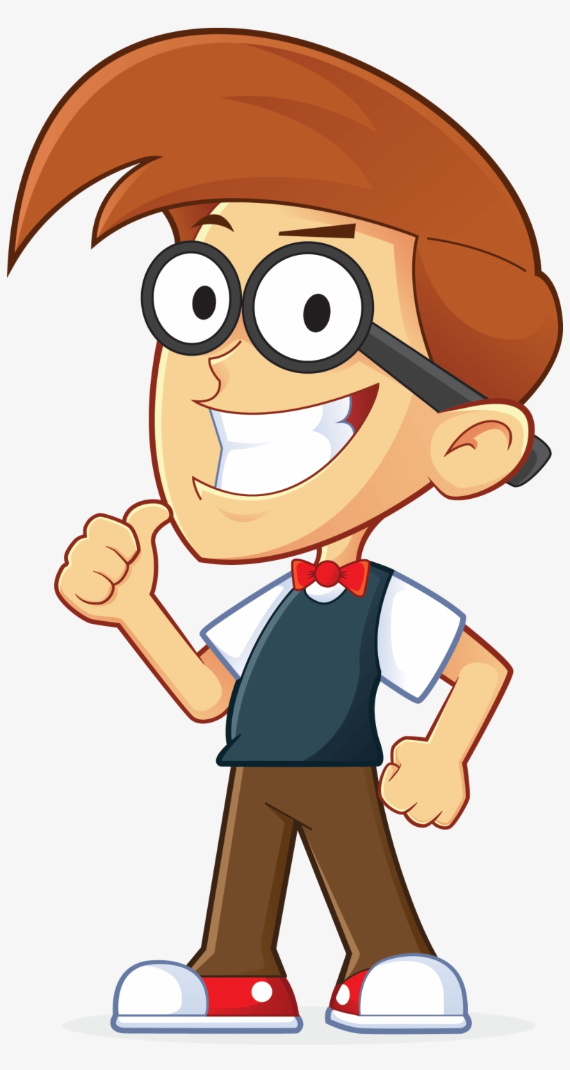 Free Nerd Geek Giving Thumbs Up People High Resolution - Thinking Clipart Png, transparent png #4229852
