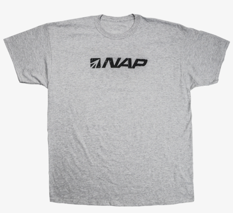 Nap Gray T-shirt - Active Shirt, transparent png #4229972