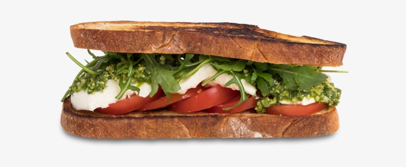 Pesto, Mozzarella & Tomato Toast - Tomato, transparent png #4230049