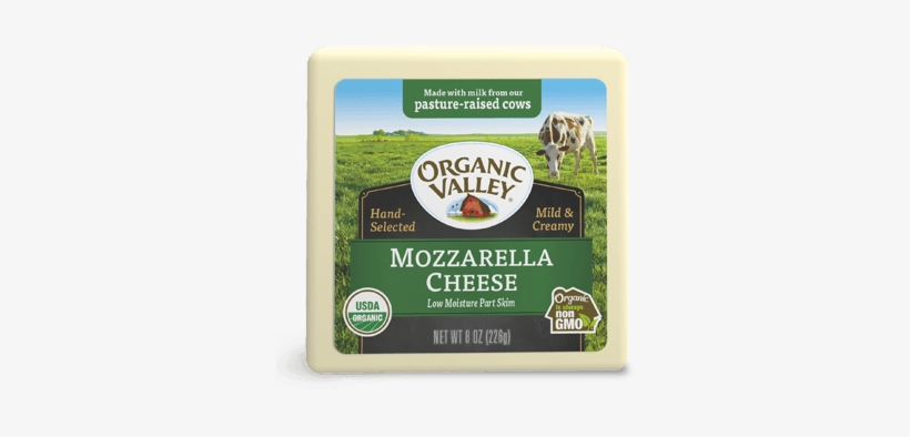 Low Moisture Mozzarella, Part Skim, 8 Oz - Organic Valley Cheddar Cheese, transparent png #4230746