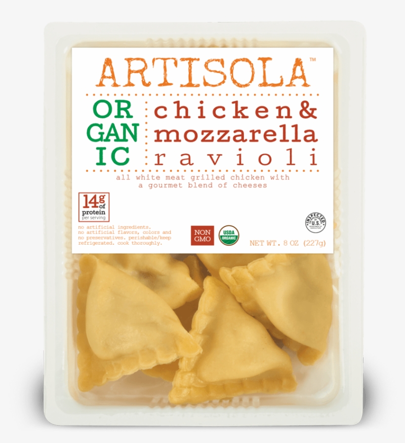 Organic Chicken & Mozzarella Ravioli - Food, transparent png #4231041