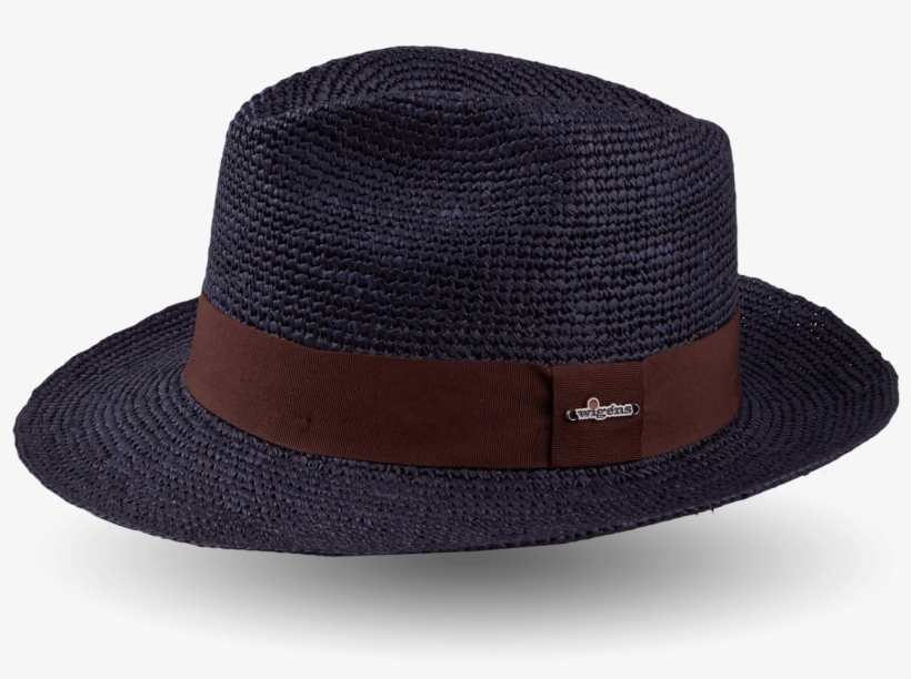 Wigéns Handwoven Fedora Panama Hat Brown Ribbon Large - Hat, transparent png #4233064