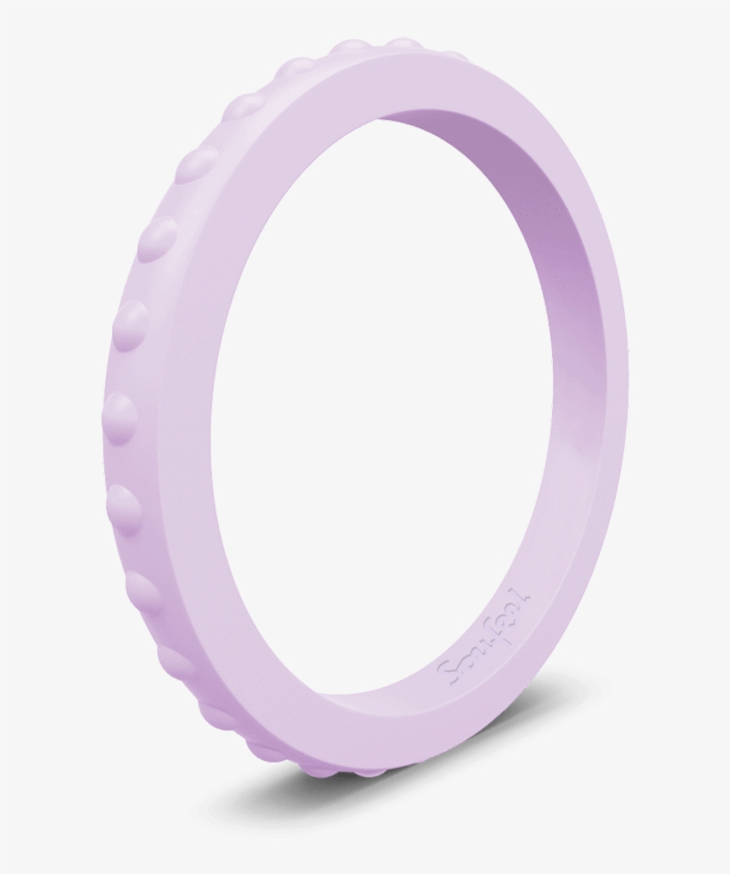Women's Studded Stackable Light Amethyst Silicone Ring - Ring, transparent png #4233184