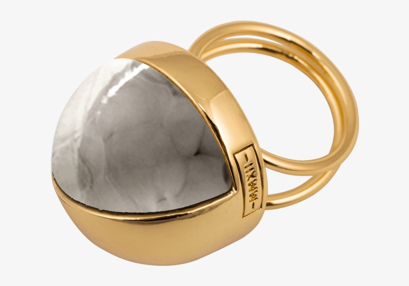 Ioaku The Planet Ring Gold Light Grey - Gold, transparent png #4233213