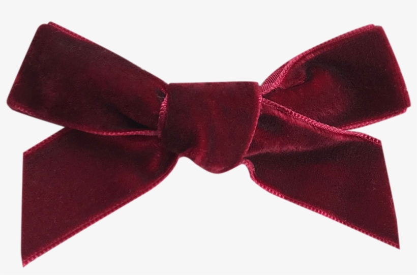 Image Of Ruby French Velvet Bow Clip - Velvet Bow Png, transparent png #4233533