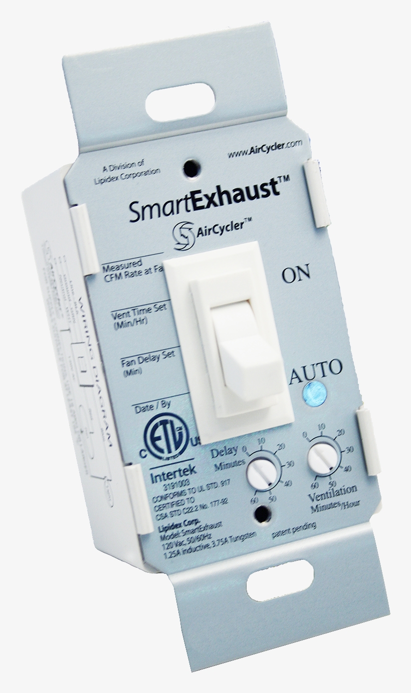 Aircycler Se1-w Smartexhaust Toggle Switch, White - Aircycler Smartexhaust Time Switch White Se1-w, transparent png #4233850