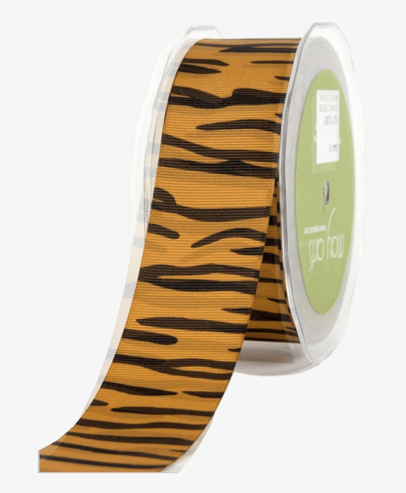 Tiger Stripe Ribbon - Tigeranimal Print Grosgrain Ribbon 1-1/2"x25 Yards, transparent png #4233940