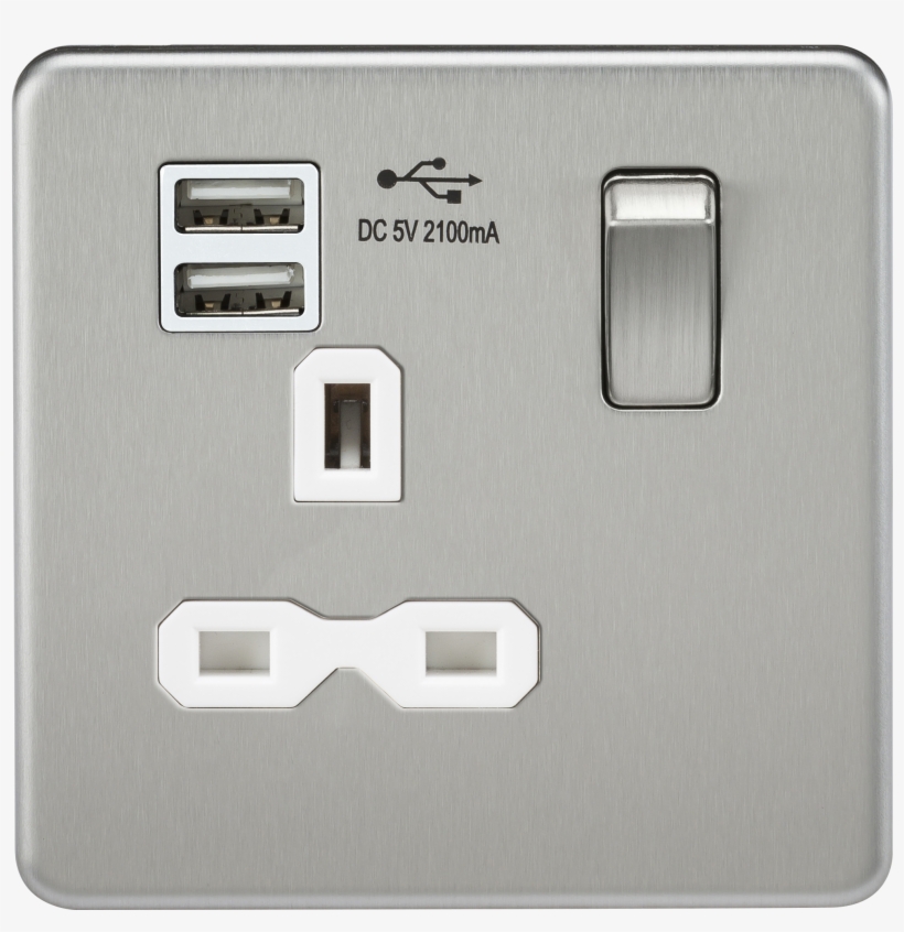Screwless 13a 1 Gang Usb Switched Socket - Mls Wcb1099fs Screwless 13a 1g Switched Socket, transparent png #4233945