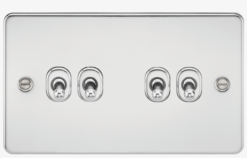 Flat Plate 10a 4g 2 Way Toggle Switch - Knightsbridge - 4 Gang 2 Way Toggle Light Switch -, transparent png #4233996