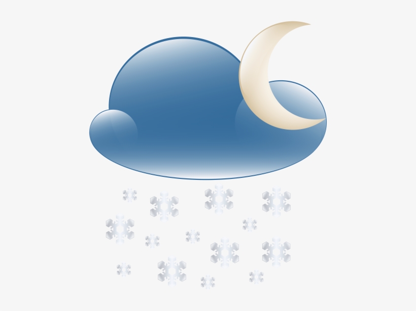 Free Png Snowy Cloud Night Weather Icon Png Images - Portable Network Graphics, transparent png #4234084