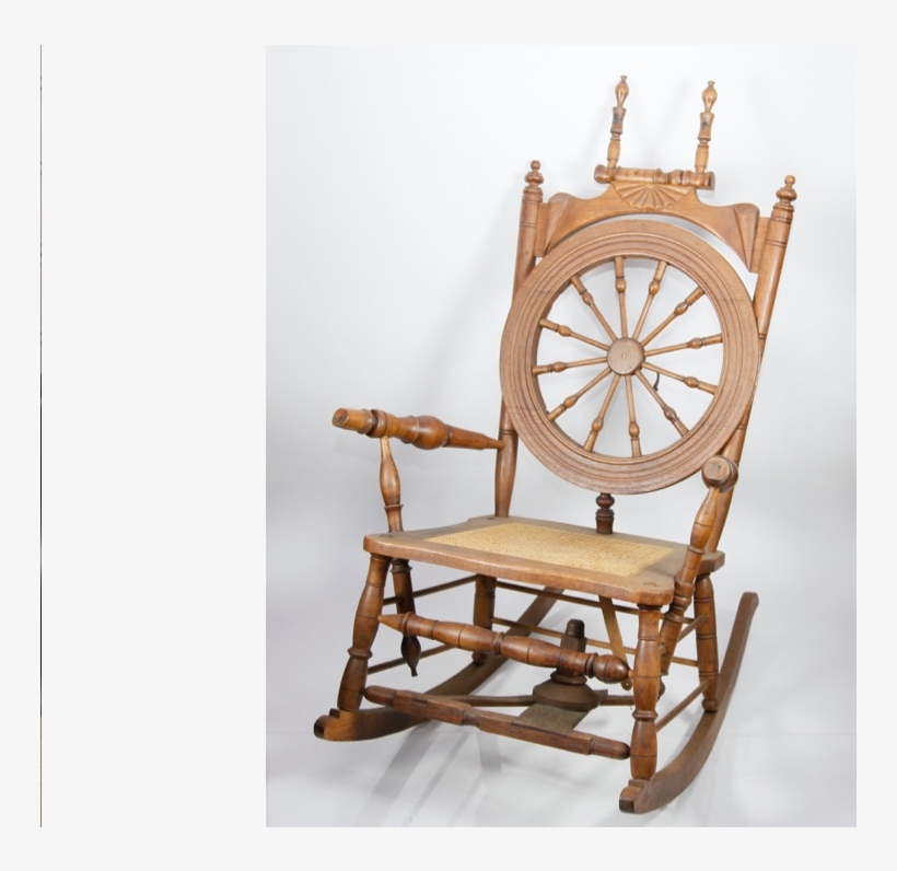 19th Century Spinning Wheel Rocking Chair - Ebth, Inc., transparent png #4234512