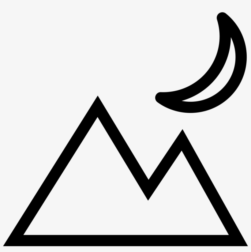 Images Interface Symbol Of Mountains Like Pyramids - Mountain And Moon Png, transparent png #4234645