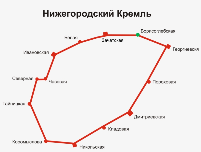 Borisoglebskaya Tower Nn Kremlin - Башни Кремля Нижний Новгород, transparent png #4234796