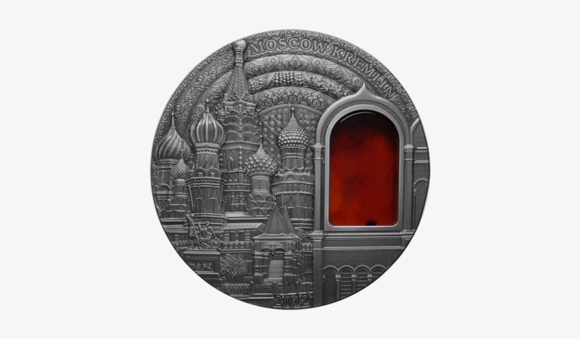 Kremlin Mineral Art 2 Oz Unc Silver Coin 10$ Palau - Mineral Art Iv - Kremlin 2oz Amber & Silver Coin, transparent png #4235611