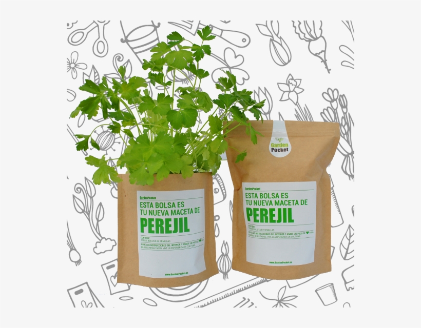 Kit De Cultivo De Huerto Urbano De Flores Aromáticas - Kit Huerto Perejil Garden Pocket, transparent png #4236015