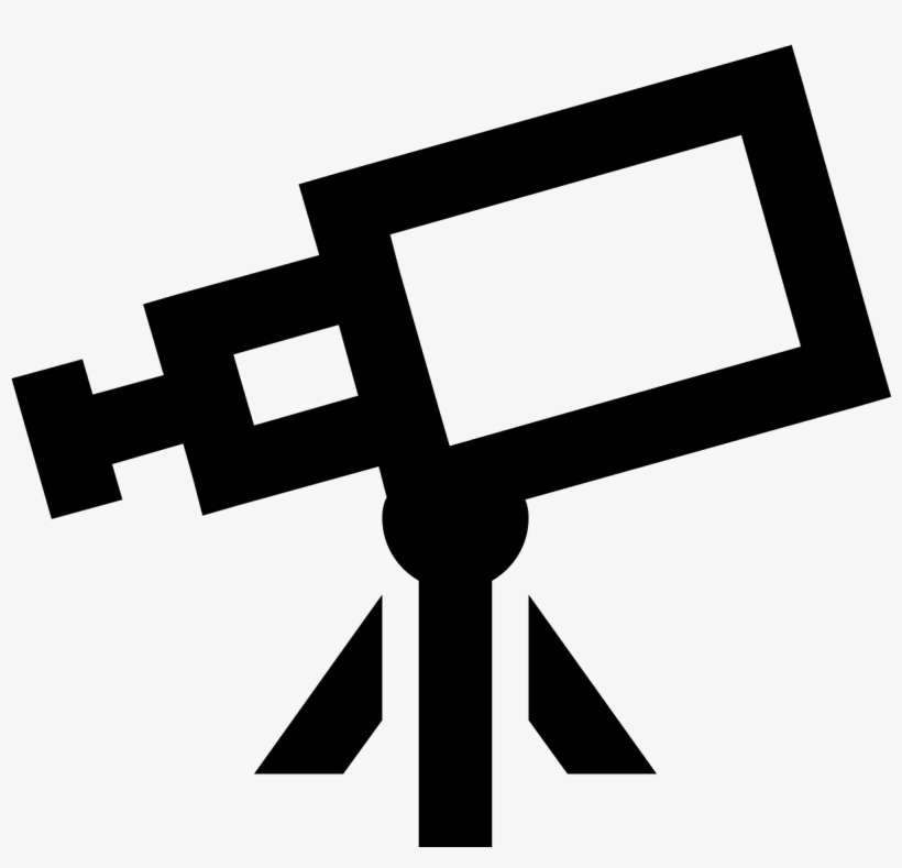 This Icon Is Depicting A Telescope - White Telescope Icon Transparent, transparent png #4236176