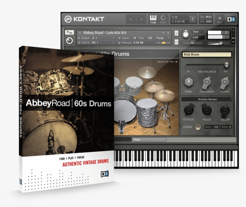 Abbeyroad60sdrums - Native Instruments Abbey Road 60s Drums, transparent png #4236530