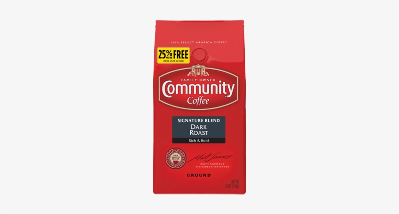 Ground Dark Roast Coffee - Community Coffee New Orleans Blend Ground, transparent png #4238089