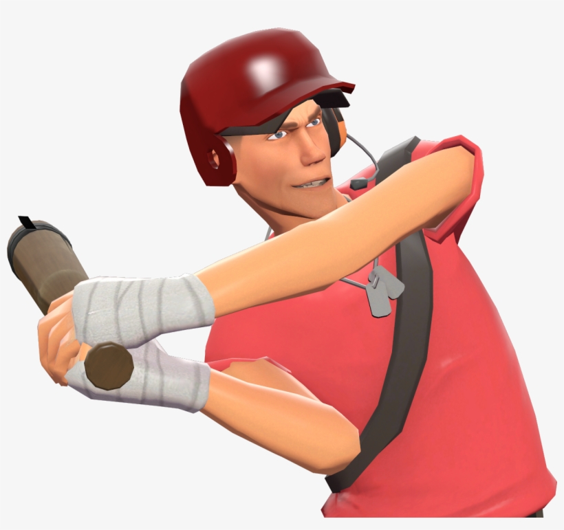 Scout With The Batter's Helmet Tf2 - Tf2 Scout Baseball Helmet, transparent png #4238394