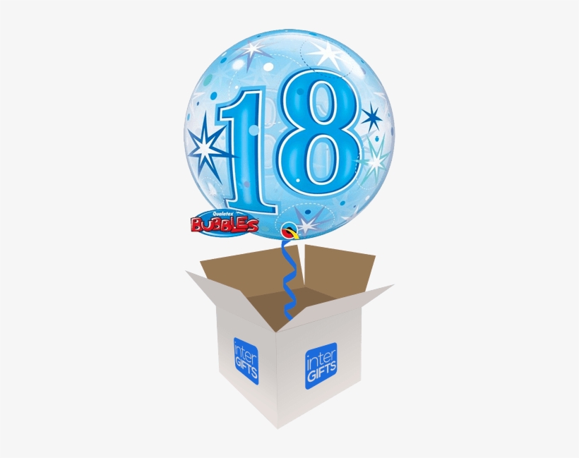 22″ Blue 18 Bubble - Balloons 11th Birthday Png, transparent png #4239251