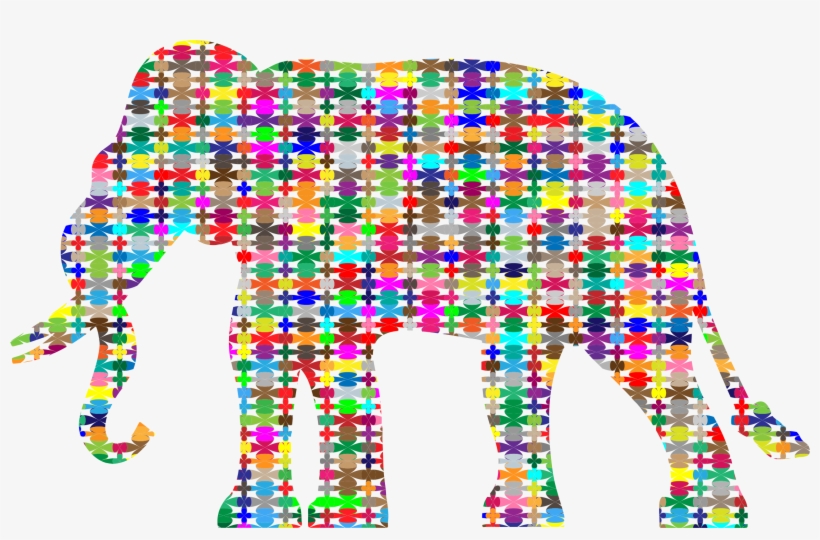 This Free Icons Png Design Of Colorful Pattern Elephant, transparent png #4239333